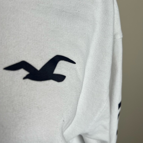 Hollister Ombre Dip Dye Hoodie Sweatshirt White Blue – Size M - Picture 2 of 9